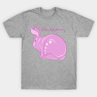 Seven Deadly Rabbits Series - Gluttony (text) T-Shirt